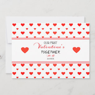 Cartes Pour Fêtes Annuelles Premier Saint-Valentin ensemble cœurs rouges photo