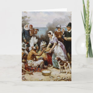Cartes Pour Fêtes Annuelles Premier Thanksgiving