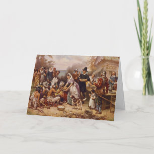 Cartes Pour Fêtes Annuelles Premier Thanksgiving de Jean Leon Gerome Ferris
