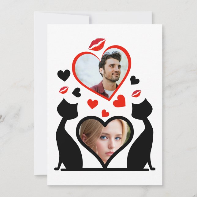 Cartes Pour Fêtes Annuelles Premier Valentine en tant que Mr & Mrs. (Devant)