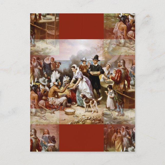 Cartes Pour Fêtes Annuelles première action de grâce (Devant)