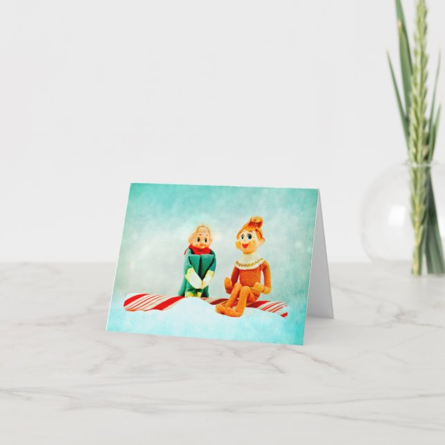 Cartes Pour Fêtes Annuelles Première date Elf (Devant)