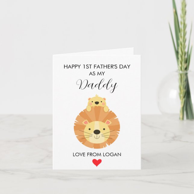 Cartes Pour Fêtes Annuelles Première Fête des pères Comme Mon Père Message Per (Devant)