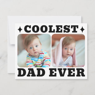 Cartes Pour Fêtes Annuelles Première Fête des Pères Papa le Plus Cool Bébé Pho