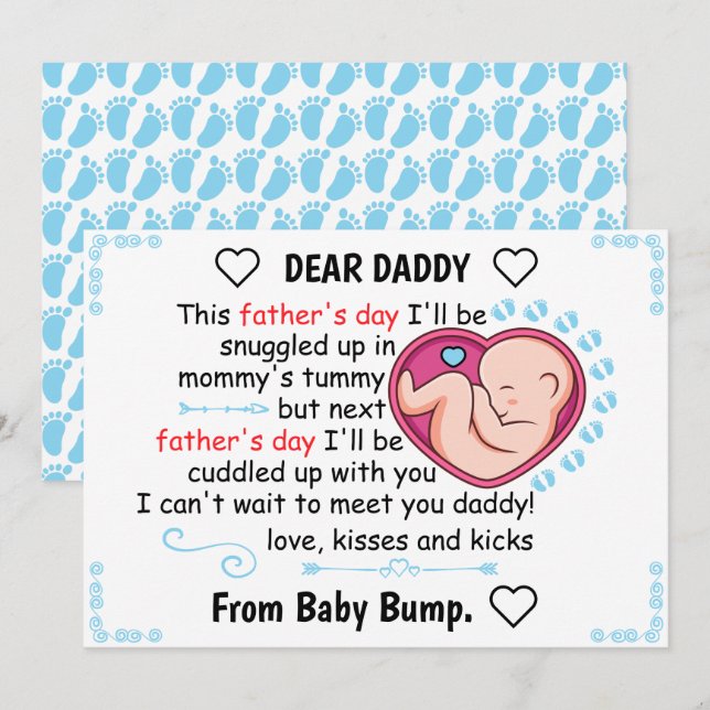 Cartes Pour Fêtes Annuelles Première Fête des pères personnalisée 2023 de Son (Devant / Derrière)