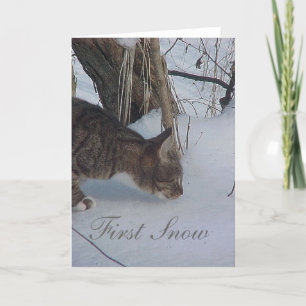 Cartes Pour Fêtes Annuelles Première neige