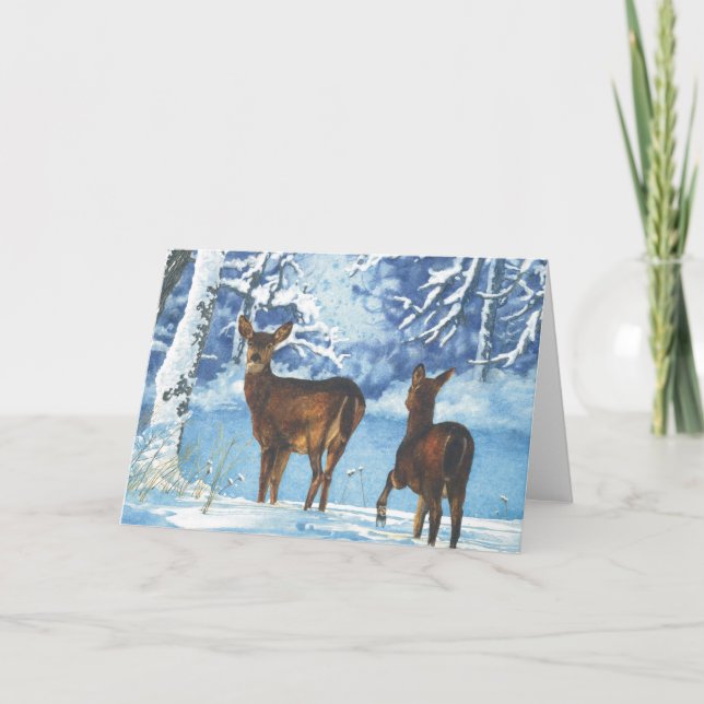 Cartes Pour Fêtes Annuelles Première neige (Devant)