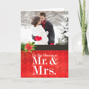 Cartes Pour Fêtes Annuelles Première photo de Noël de couple