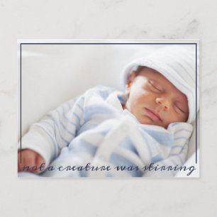 Cartes Pour Fêtes Annuelles Première photo de Noël du bébé de sommeil