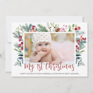 Cartes Pour Fêtes Annuelles Première photo de Noël Holly Berry