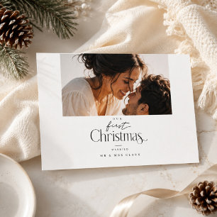 Cartes Pour Fêtes Annuelles Première photo de Noël mariés large