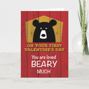 Cartes Pour Fêtes Annuelles Première Saint Valentin, Voeux de l'ours Valentin