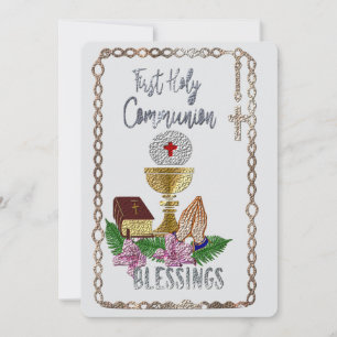 Cartes Pour Fêtes Annuelles Première sainte communion