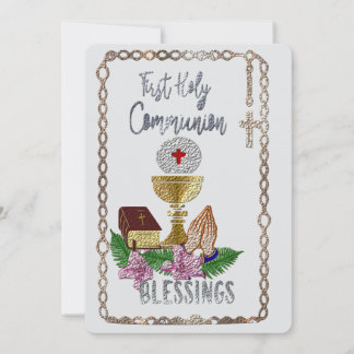Cartes Pour Fêtes Annuelles Première sainte communion