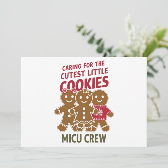 Cartes Pour Fêtes Annuelles Prendre soin des petits biscuits les plus mignons  (Debout devant)