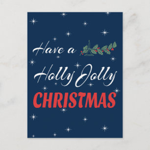 Cartes Pour Fêtes Annuelles Prenez un Holly Jolly Christmas