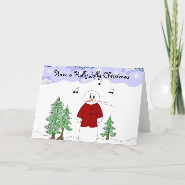 Cartes Pour Fêtes Annuelles Prenez un Holly Jolly Christmas (Devant)