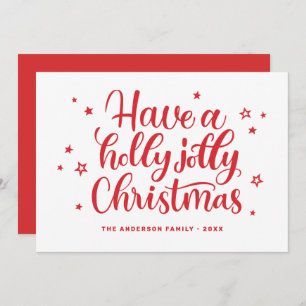 Cartes Pour Fêtes Annuelles Prenez un saint Noël joyeux. Script d'hiver rouge