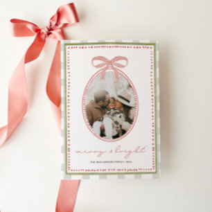 Cartes Pour Fêtes Annuelles Préparatifs Vintage Rose Noël Photo de Famille