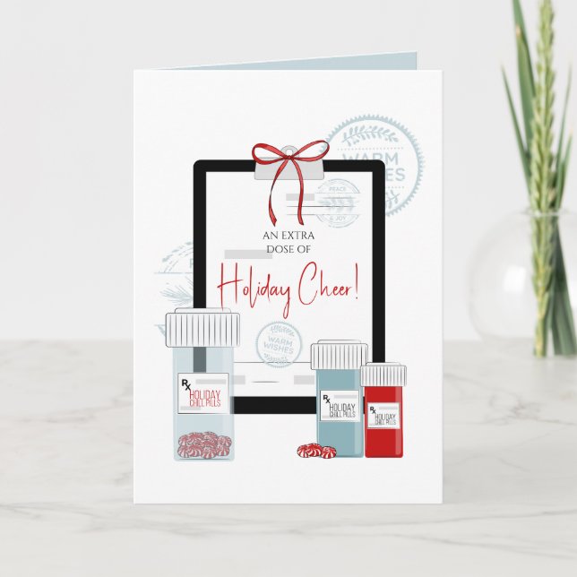 Cartes Pour Fêtes Annuelles Prescription de Noël pour la dose de joie (Devant)