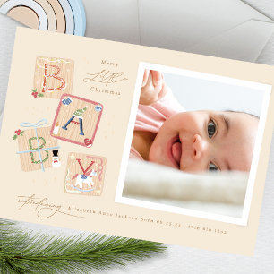 Cartes Pour Fêtes Annuelles Présentation de ma première naissance de bébé de N