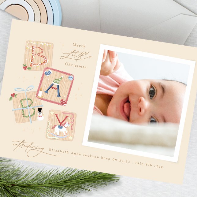 Cartes Pour Fêtes Annuelles Présentation de ma première naissance de bébé de N (Créateur téléchargé)