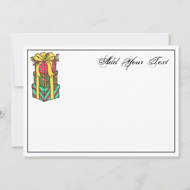 Cartes Pour Fêtes Annuelles Présentations de Noël enroulées empilées Noël (Devant)