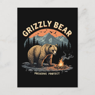 Cartes Pour Fêtes Annuelles Préserver et protéger l'ours grizzli