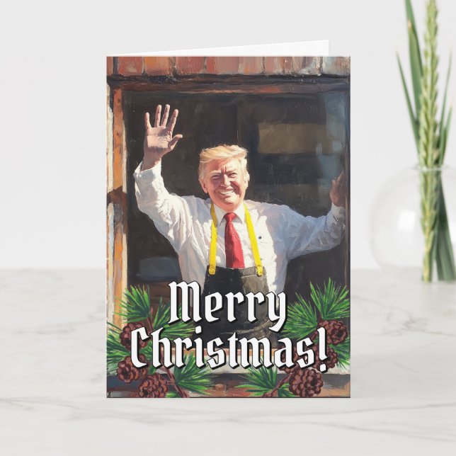 Cartes Pour Fêtes Annuelles Président Donald Trump Restauration rapide Noël 20 (Devant)
