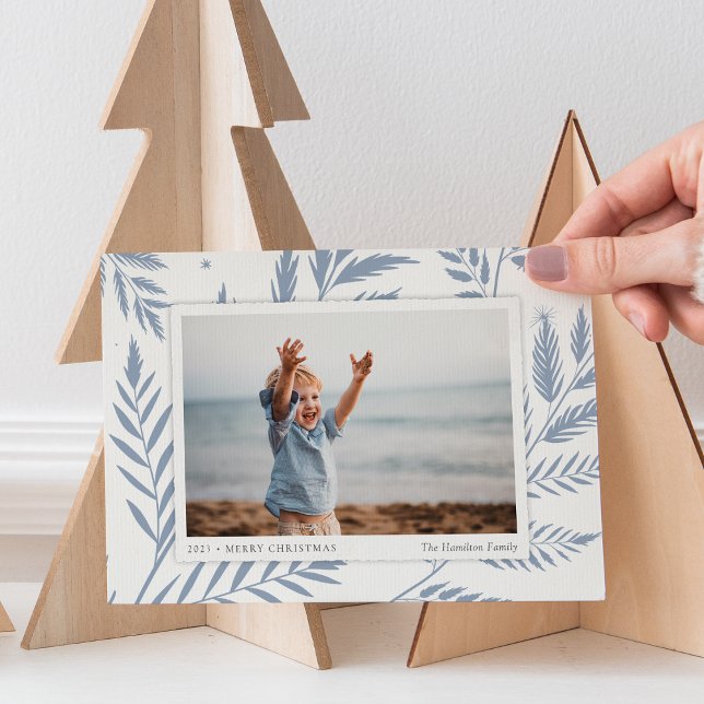 Cartes Pour Fêtes Annuelles Pressé Botanique Horizontale Photo (Créateur téléchargé)