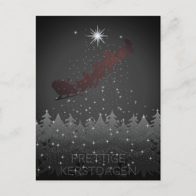 Cartes Pour Fêtes Annuelles Pretend Christmas Eve Sky Stars Sleigh (Devant)