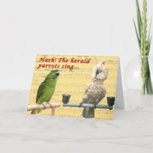 Cartes Pour Fêtes Annuelles Prêtez l'oreille les perroquets