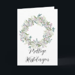 Cartes Pour Fêtes Annuelles Prettige Kerstdagen, couronne néerlandaise de Noël<br><div class="desc">Chemise de Noël avec sainte et baies, aquarelle peinte à la main Faites ressortir votre courrier de vacances des cartes traditionnelles avec cette vintage couronne de Noël aquarelle peinte à la main Joyeux Noël! Surprenez votre plus proche et le plus cher, vos amis, collègues, voisins ou même votre patron avec...</div>