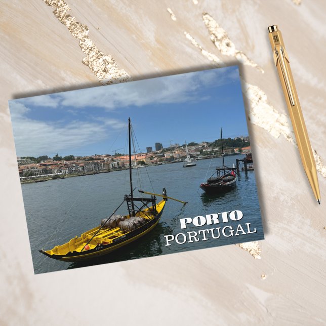Cartes Pour Fêtes Annuelles Pretty River Porto Portugal Photographie, Voyage (Créateur téléchargé)