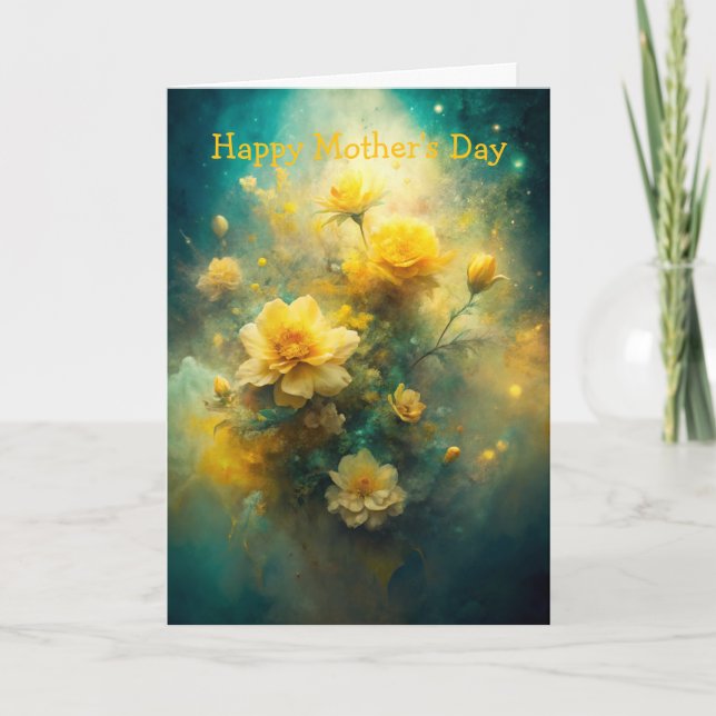 Cartes Pour Fêtes Annuelles Pretty Yellow Flowers  Mother's Day (Devant)