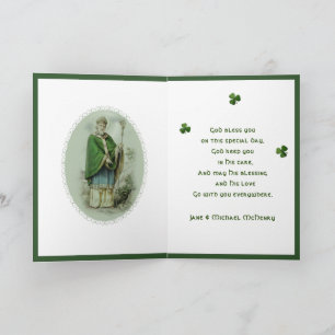 Cartes Pour Fêtes Annuelles Prière de la Saint-Patrick Shamrocks religieux