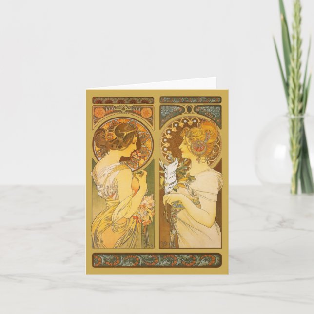 Cartes Pour Fêtes Annuelles Primevère et cannette (Devant)