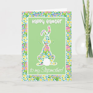 Cartes Pour Fêtes Annuelles Primroses lapin mignon Pâques pour Stepmère