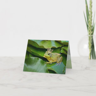 Cartes Pour Fêtes Annuelles Prince de grenouille sur Lily Pad