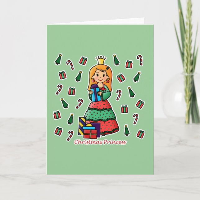 Cartes Pour Fêtes Annuelles Princesse de Noël (Devant)