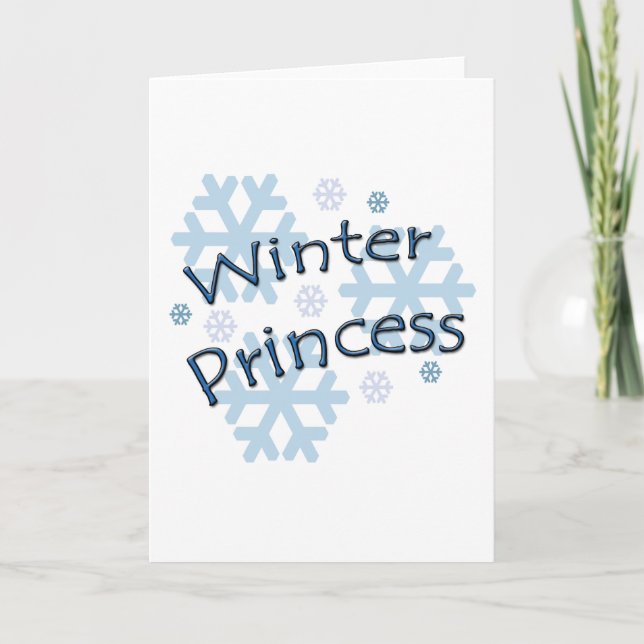 Cartes Pour Fêtes Annuelles Princesse d'hiver (Devant)