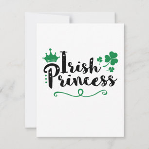 Cartes Pour Fêtes Annuelles Princesse Irlandaise Femmes Script St Patrick's Da