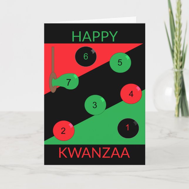 Cartes Pour Fêtes Annuelles Principes de Kwanzaa (Devant)