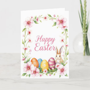 Cartes Pour Fêtes Annuelles Printemps de Pâques doux minimaliste