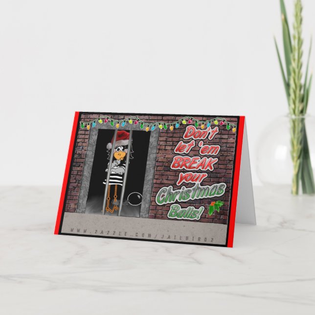 Cartes Pour Fêtes Annuelles Prison Jailbird (Devant)