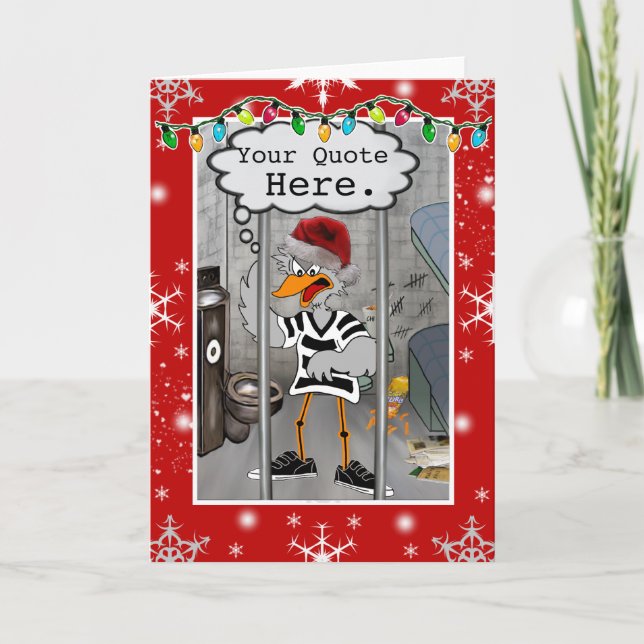 Cartes Pour Fêtes Annuelles Prison Jailbird (Devant)