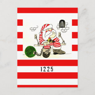 CARTES POUR FÊTES ANNUELLES PRISON SANTA