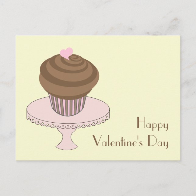 Cartes Pour Fêtes Annuelles Prix Valentine Day Chocolate Cupcake Pink Cake (Devant)