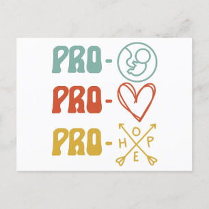 Cartes Pour Fêtes Annuelles Pro-Life Pro-Love Pro-Hope Vintage