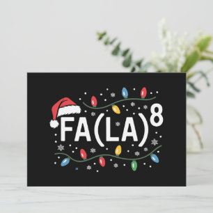Cartes Pour Fêtes Annuelles Prof de maths drôle de Noël Santa Fa La (LA)8 